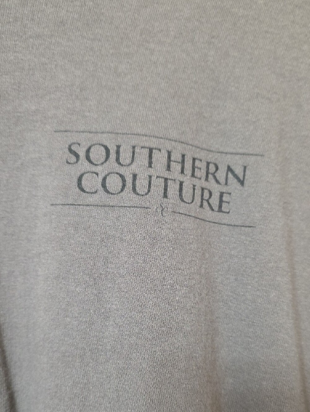 Southern Couture Women’s Long Sleeve Crewneck Tee - Charcoal - Picture 2 of 4